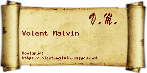 Volent Malvin névjegykártya